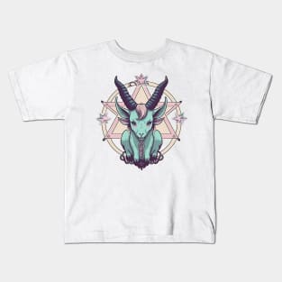 Pastel goth cute baphomet Kids T-Shirt